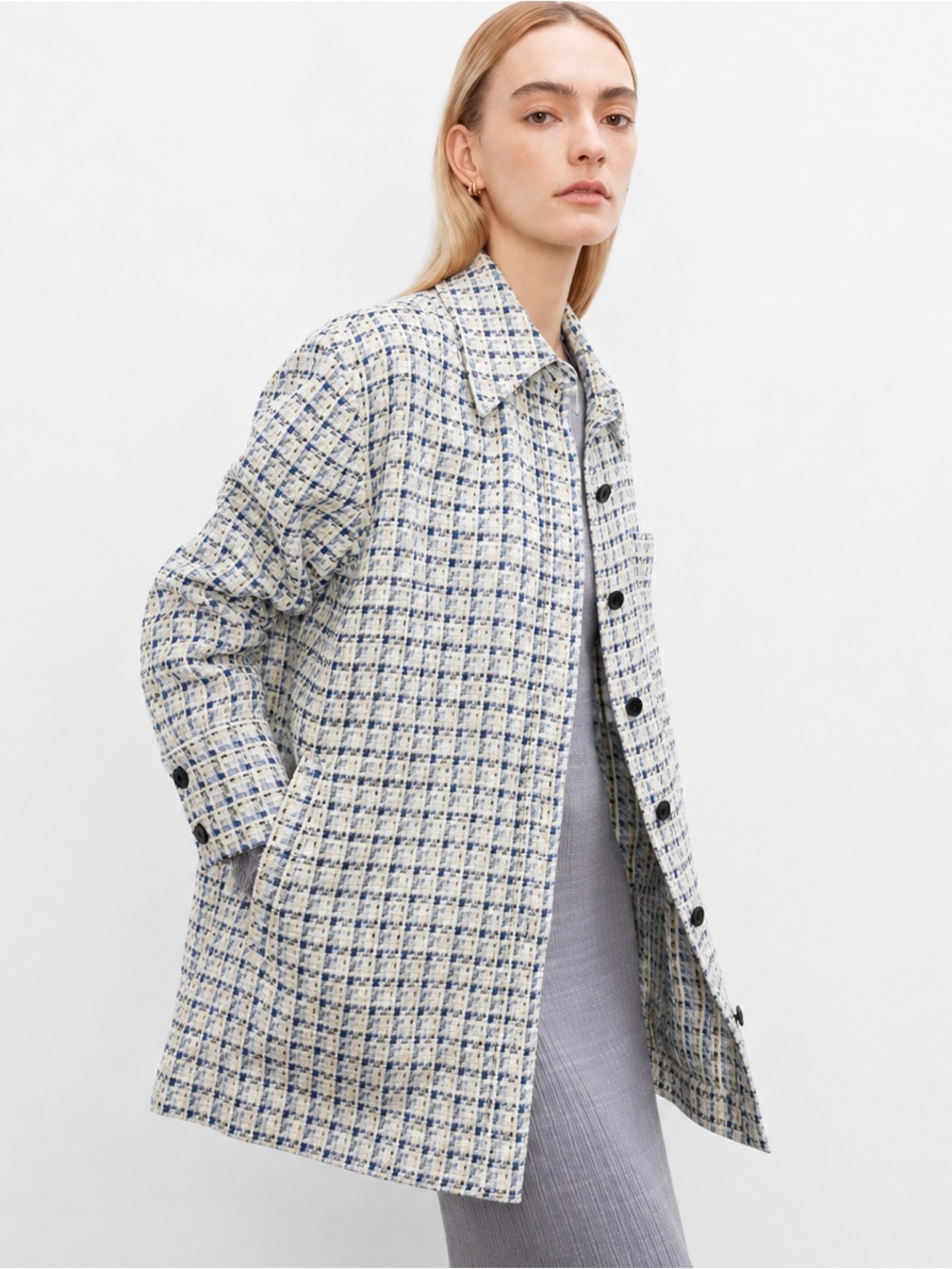 Club Monaco Textured Plaid Shacket